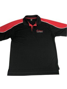 Vintage Las Vegas Outlaws Football XFL Black Red Polo T Shirt Mens Shirt Size XL